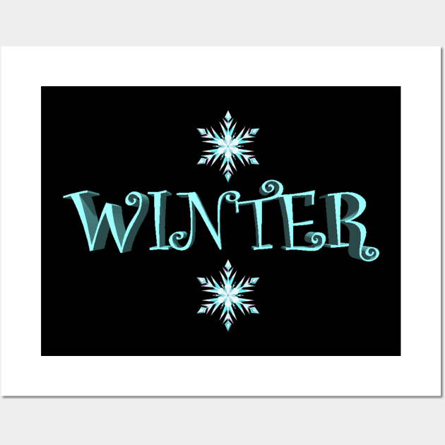 Winter blue sweet t shirt design popular design new Wall Art by milica.brdar77@gmail.com